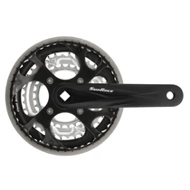 Sunrace FCM300 négyszögtengelyes hajtómű 48/38/28T [fekete, 170 mm]
