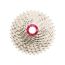 Sunrace CSMX0 10 sebességes fogaskeréksor [ezüst-piros, 11-36]