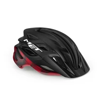 MET Veleno normál sisak [matt fekete-fényes piros, 56-58 cm (M)]