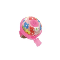 Kerékpár csengő alu virágos 45mm pink