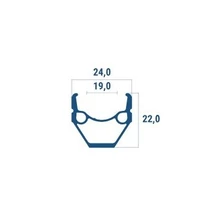 Abroncs 24x1,75 alu 36h duplafalú beretta mt-240 natúr csiszolt