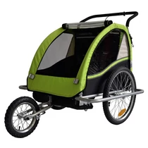 Gyermek csomag és jogging utánfutó zöld