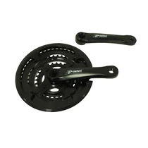 Prowheel hajtómű mtb alu 28/38/48t 152 my-ac01, fekete 152mm fekete láncvédővel