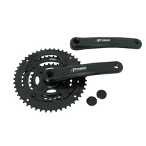 Prowheel hajtómu alu 28/38/48t 175mm prowheel ty-cq01 fekete, láncvédő nélkül tengely hossza 124,5mm