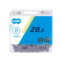 Kmc lánc kmc z8 1/2x3/32 114 szem műanyag dobozban 8 sebesség ezüst/szürke
