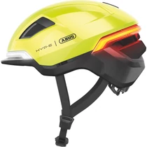 ABUS kerékpáros városi sisak HYP-E, In-Mold, beépített index funkcióval, signal yellow L (57-61 cm)