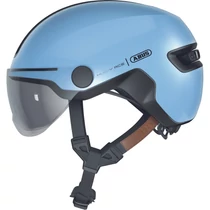 ABUS kerékpáros városi sisak Hud-Y ACE, In-Mold, beépített átlátszó szemüveggel, iced blue M (54-58 cm)