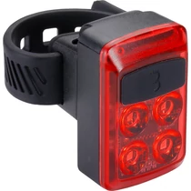 BBB Cycling kerékpáros hátsó lámpa BLS-236 Slide, 16 lumen, 5 mód, micro USB tölthető 500mAh akku, gumis felfogatással