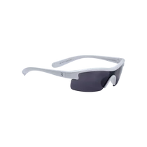 BSG-54 kerékpáros szemüveg Kids fényes fehér keret / PC füst lencsékkel