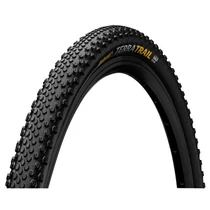 Continental gravel-cyclocross kerékpáros külső gumi 45-622 Terra Trail ShieldWall 28x1,7, hookless felni kompatibilis, tubeless ready, fekete/barna hajtogathatós Skin