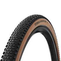 Continental gravel-cyclocross kerékpáros külső gumi 55-622 Terra Adventure Trail Grip 29x2.20, hookless felni kompatibilis, tubeless ready, fekete/transparent hajtogathatós skin