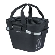 Basil első kosár Classic Carry All Front Basket, KF kompatibilis, kormányadapter nélkül (BA 70177), fekete