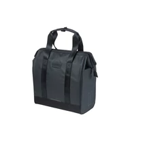 Basil egyoldalas táska Grand Tarpaulin Bicycle Shopper, MIK Hooks, fekete
