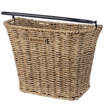 Basil első kosár Bremen Rattan Look BE/ KF, KF/BE kompatibilis, kormányadapter nélkül (BA 70177), világosbarna
