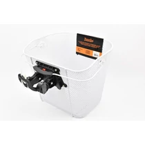 VeloGo első fém kosár kormányra adapteres fehér