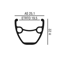 Abroncs 27,5" (584) 36H alu df. fek. P.DISK szege.
