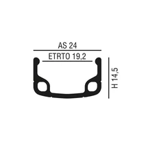 Abroncs 28" (622) 36H alu szimpla RI