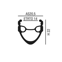 Abroncs 28" (622) 36H alu df. fekete LS4 országuti