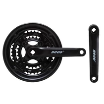 Hajtómű MTB acél 28/38/48T fekete Neco 170mm