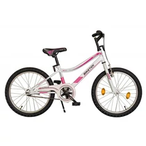 Kp Koliken 20" Biketek Smile kontrás gyerek kerékpár fehér-pink