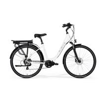 M-BIKE E-CITYLINE 828, SELYEM FEHÉR 42cm, 28'', BAFANG középmotor, akku csomagtartón