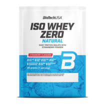 Iso Whey Zero Natural tejsavófehérje izolátum alapú italpor - 25 g eper ízű 10 db/csomag