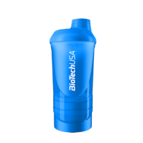 BioTechUSA Wave+ Shaker 600ml(+200ml+150ml) kék