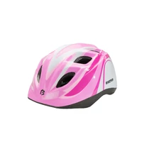 Fejvédő BIKEFUN JUNIOR S pink/fehér 48-52 cm
