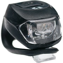 Lámpa BIKEFUN PIXIE első fekete 2 fehér LED 2 funkció, szilikon, fekete - JY-267F-2B-BLAC