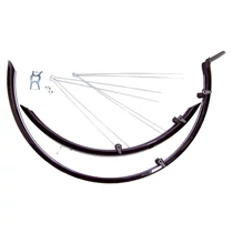 Sárvédő BIKEFUN 24 MTB alu plastic ezüst-fekete-ezüst - OR58/24B