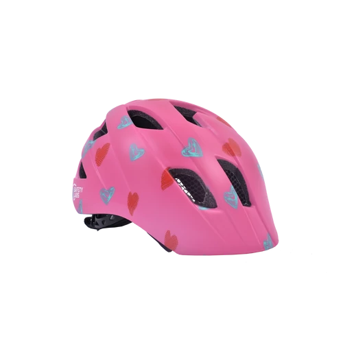 Safety Labs Fiona Light gyermek sisak [rózsaszín szivecskés, 48-53 cm (S)]