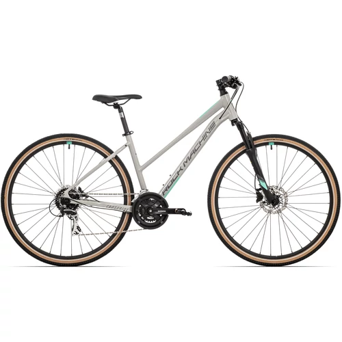 Rock Machine Crossride 300 Lady cross kerékpár [19" (L), fényes világosszürke/szürke/menta]