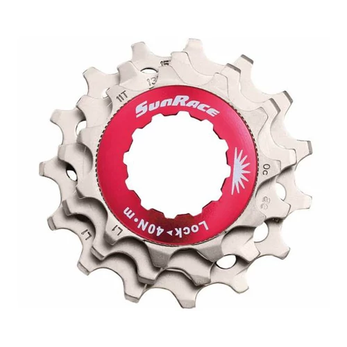 Sunrace SPCS10 csere lánckerék szett [ezüst-piros, 11-13-15]