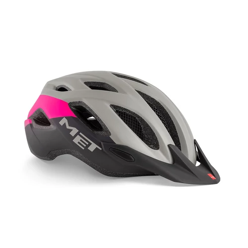 MET Crossover kerékpáros sisak [matt szürke-pink, 60-64 cm (XL)]