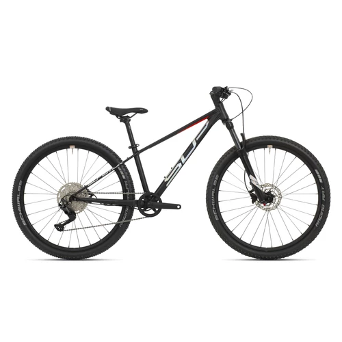 Superior '23 Team 27 Elite 27.5"-os junior kerékpár [13" (XS), matt fekete/króm/piros]