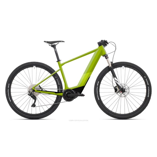 Superior '23 eXC 7039 B elektromos MTB kerékpár [17.5" (M), matt lime/króm ezüst]