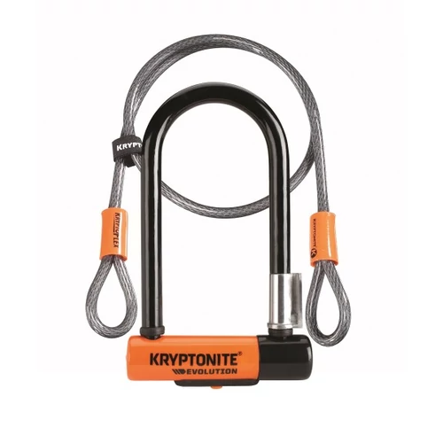Kryptonite Evolution Mini-7 + hurokkábel kulcsos U-lakat