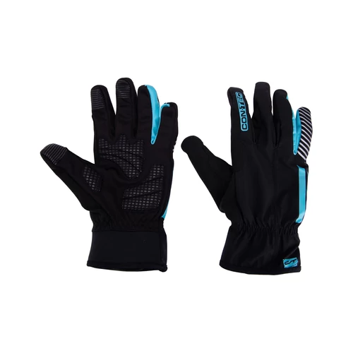 Contec Dense Waterproof téli hosszú ujjú kerékpáros kesztyű [fekete-kék, XL]