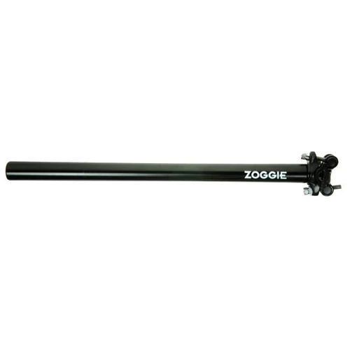 Zoggie kétcsavaros nyeregcső [fekete, 25.0 mm, 400 mm]