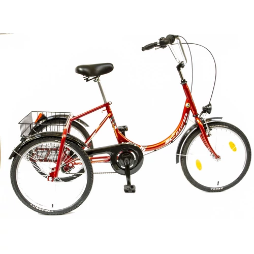 Csepel Camping 3 kerekü kerékpár acél n3 piros ys741