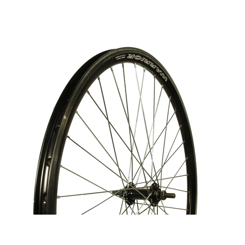 Kerék 26-os első duplafalú warior fekete felni menetes acél agy fekete