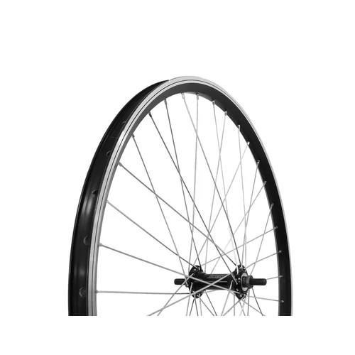 Neuzer kerék 26-os első duplafalú remerx fekete felni menetes alu. agy fekete