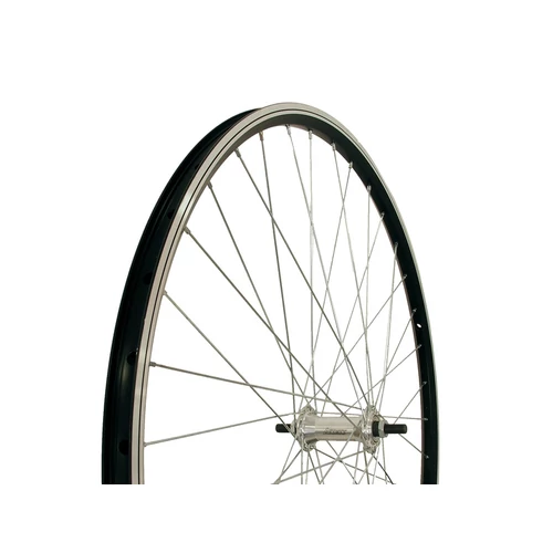 Neuzer kerék 622-es első duplafalú remerx dragon fekete felni  menetes alu. agy ezüst trekking