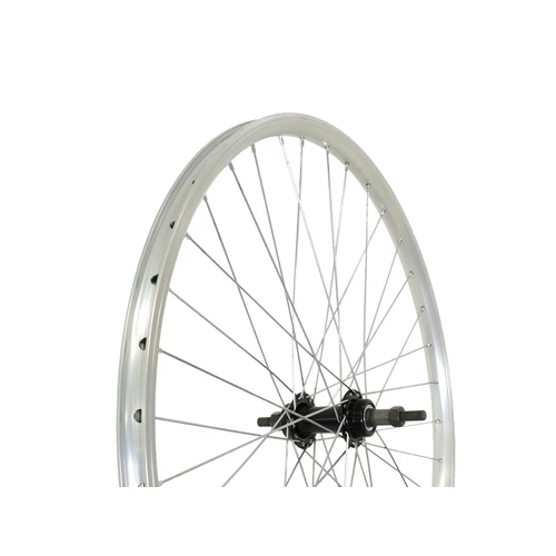 Neuzer kerék 26-os hátsó duplafalú mach1 ezüst felni menetes acél agy fekete