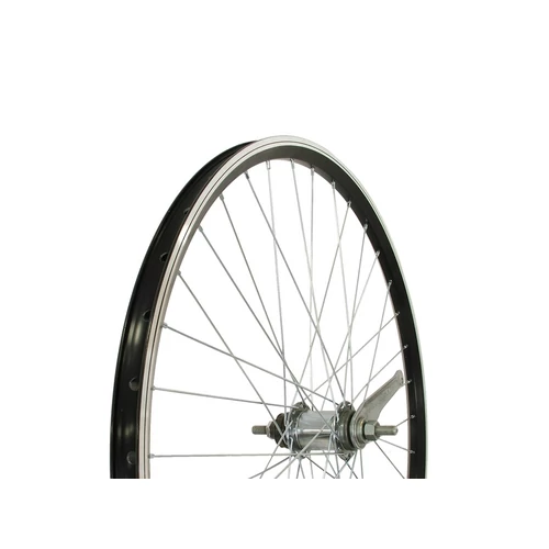 Neuzer kerék 26-os hátsó szimpla falú remerx fekete felni menetes acél agy kontrás ezüst