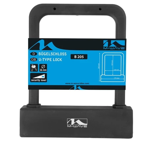 Axa zár u 120x146mm fekete m-wave