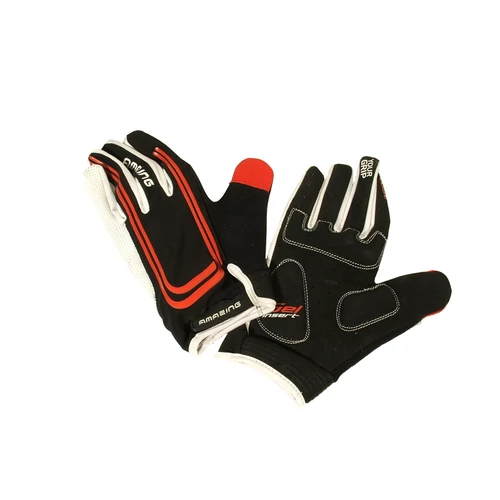 Kesztyű xxl fekete/piros-fehér hosszú amazing