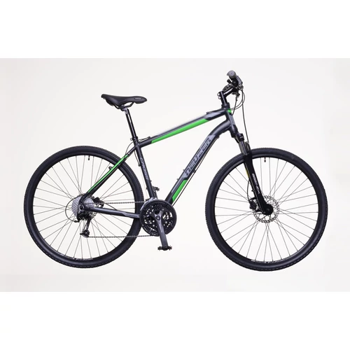 Neuzer x400 férfi Cross trekking kerékpár fekete/zöld-szürke 17