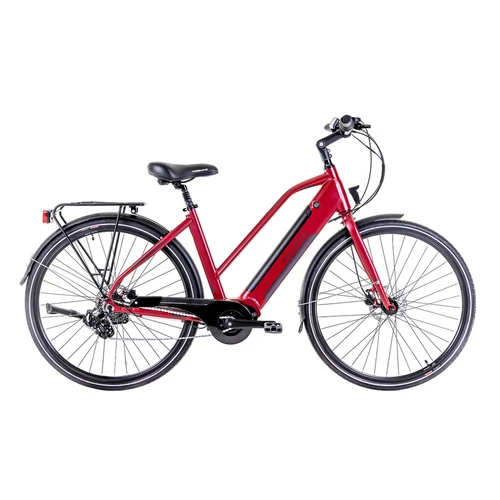 Neuzer mantova női 19 bafang középmotoros matt bordó fekete