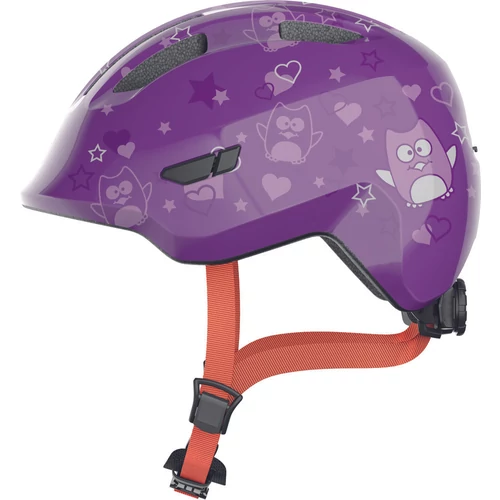 ABUS kerékpáros gyerek sisak Smiley 3.0, In-Mold, purple star, M (50-55 cm)